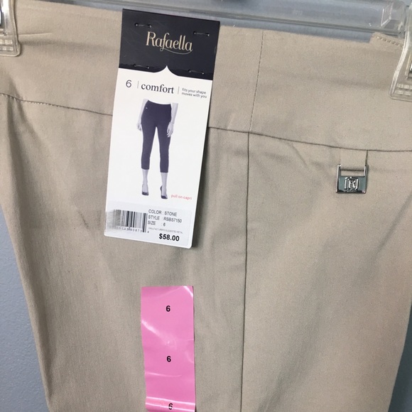 Crop pants-Stone color. Size 6. NWT. - Picture 4 of 5